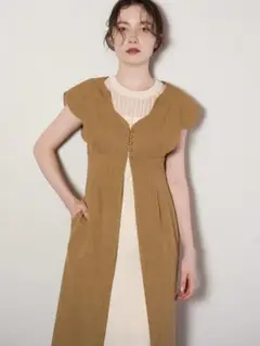euw / nuance collar gilet / brown