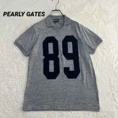 PEARLY GATES ゴルフ 半袖ポロシャツ 89ワッペン グレー メンズ4