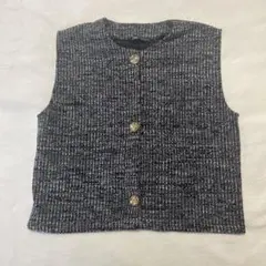 ZARA リブ編みノースリーブベスト Mサイズ