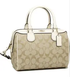 COACH ショルダーバッグ ベージュ/ホワイト　コーチ