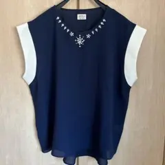 Million Carats ネイビー ノースリーブ トップス