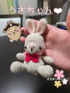 あみぐるみ うさぎちゃんキーホルダー