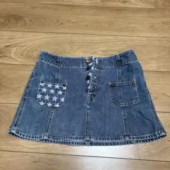 HYSTERIC GLAMOUR デニムミニスカート 星柄ポケット付き