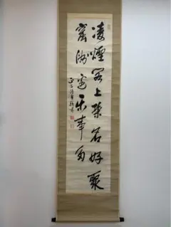 書 掛軸 陶淵明 雑詩 雪道士 墨跡 - メルカリ