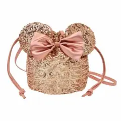 新品 ミニー ポシェット ショルダーバッグ スパンコール ピンクゴールド