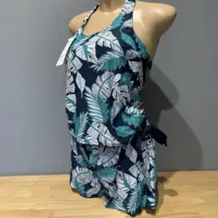 新品タグ付き　teddyshop タンキニ　リーフ柄　3点セット