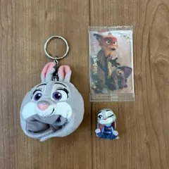 ズートピア ジュディ ぬいぐるみキーホルダー カード フィギュア