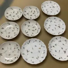 花柄 皿 9枚セットのサムネイル