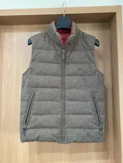 タグ1.5万円/3L/新品/ 】ダウンベスト リバーシブル 紳士 グレイ 防寒 