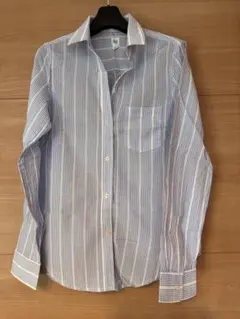 GAP ストライプ柄 長袖シャツ ブルー系 XXSのサムネイル