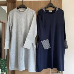 ❤️セール価格❗️❤️ 長袖チュニック グレー ネイビー 2色