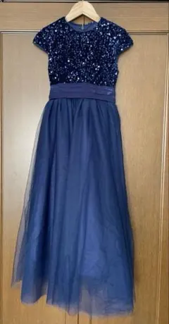 ネイビー スパンコール ドレス 140 発表会