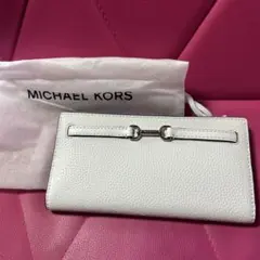 おすすめ✨未使用MICHAEL KORS ホワイトレザー長財布
