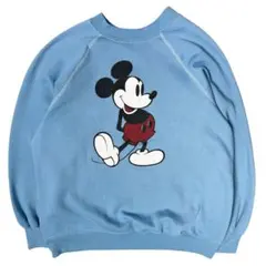 ディズニー ミッキー 白足 スウェット 80s