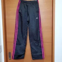 adidas climaproofジャージ？シャカシャカ　 ブラック ピンク