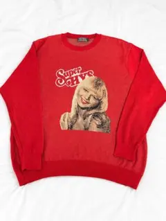 HYSTERIC GLAMOUR ジャガードセーター 赤 【定価33000円】のサムネイル
