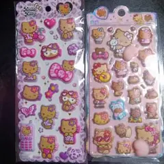 新品　サンリオ　キティ シール 　2セット　日焼けキティ　コギャル ガラケー