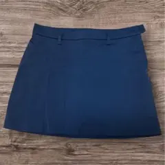 【ストレッチで履きやすい】adidas ゴルフ用スカート　ネイビー　サイズ：L