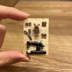 289モールアート ミニチュア テディベア ドールハウス