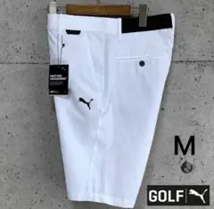 新品 PUMA ゴルフ【M】シアサッカー ドライセル ハーフパンツ GOLF