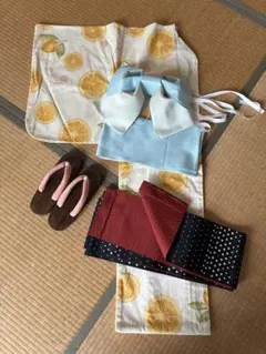 浴衣セット　浴衣　帯2種　下駄　レディースのサムネイル