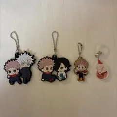 値下げしました。呪術廻戦 虎杖悠仁 ラバーストラップ キーホルダー 4点セット