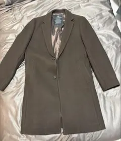 ナノユニバース 23AW SUPER140'S チェスターコート　ブラウン