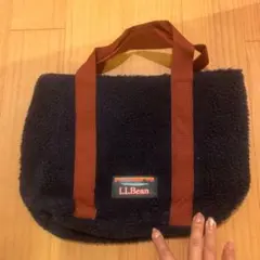 L.L.Bean ネイビー フリース もこもこトートバッグ