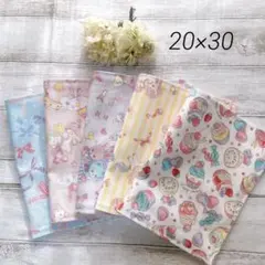 ランチョンマット20×30 ゆめかわ　女の子　ユニコーン　5枚　ハンドメイド