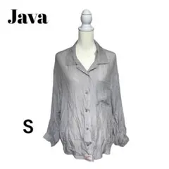 Java オーバーサイズ　ドロップショルダー シャツ　ゆったり　大人女子　Sのサムネイル