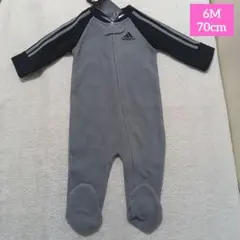 海外限定 adidas ベビー フリース ロンパース カバーオール 70 男の子