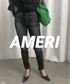 【美品】Ameri HIGH WAIST SKINNY DENIM ブラックのサムネイル