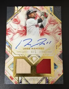 topps diamond icons José Ramírez auto