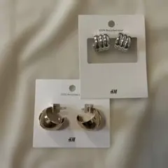 H&M シルバー&ゴールド ピアス２種セット