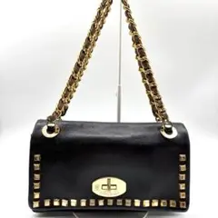A.D.M.J チェーンショルダーバッグ　金具　スタッズ　アクセソワ　ゴールド