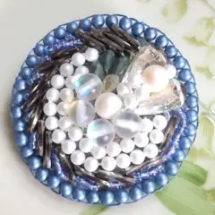 輪廻 ビーズ刺繍 ハンドメイド