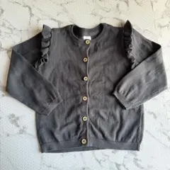 H&M フリル付きカーディガン 92cm グレー