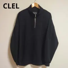 CLEL クレイル ハーフジップスウェット プルオーバー カジュアル 黒 L