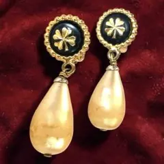 CHANEL イヤリング ヴィンテージ ココマーク パール ドロップ 28刻印