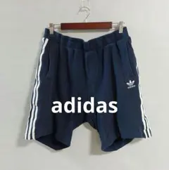 adidas アディダス メンズ スウェット ハーフパンツ ネイビー 2XO