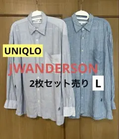 週末値下げ　ユニクロ長袖シャツセット売り　JWANDERSON ブルーストライプ