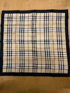 D95 新品 未使用 BURBERRY バーバリー大判スカーフノバチェックシルク