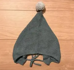 【新品】MARLMARL ニット帽 グレー ポンポン ベビー キッズ 48cm」