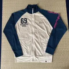 Quiksilver ジップアップパーカー ホワイト/ネイビー