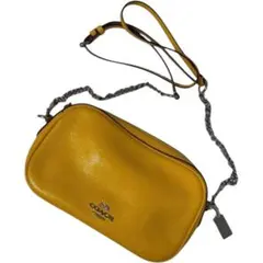 COACH コーチ ミニイスラ カメラバッグ ショルダーバッグ イエロー レザー