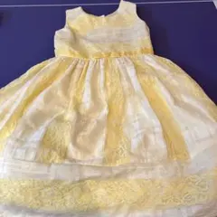 イエローレースノースリーブワンピース