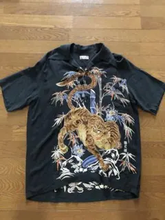 【試着のみ未使用】アロハシャツ　サンサーフ　ドラゴン　ブラック　サイズM 試着のみ未使用】アロハシャツ サンサーフ ドラゴン ブラック サイズM