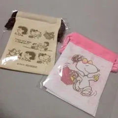 スヌーピー ミニ巾着2種類セット マツキヨココカラ