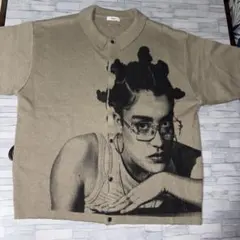 【完売品】Perushu ペルーシュ ジャガード ニットポロシャツ ベージュ L