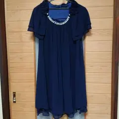 ノースリーブドレス(ボレロ風襟つき)